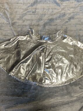 Silver Metallic Circle Skirt